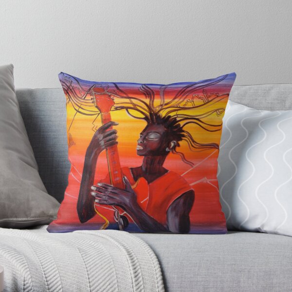 Guitar Men Throw Pillow