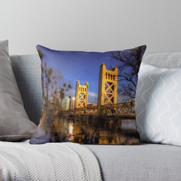 Tower Bridge, Sacramento, CA Throw Pillow