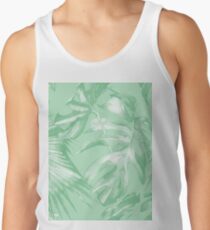 Hawaiian Island Print Tropical Palm Leaves Jungle Flowers Banana Lime Green Tank Top