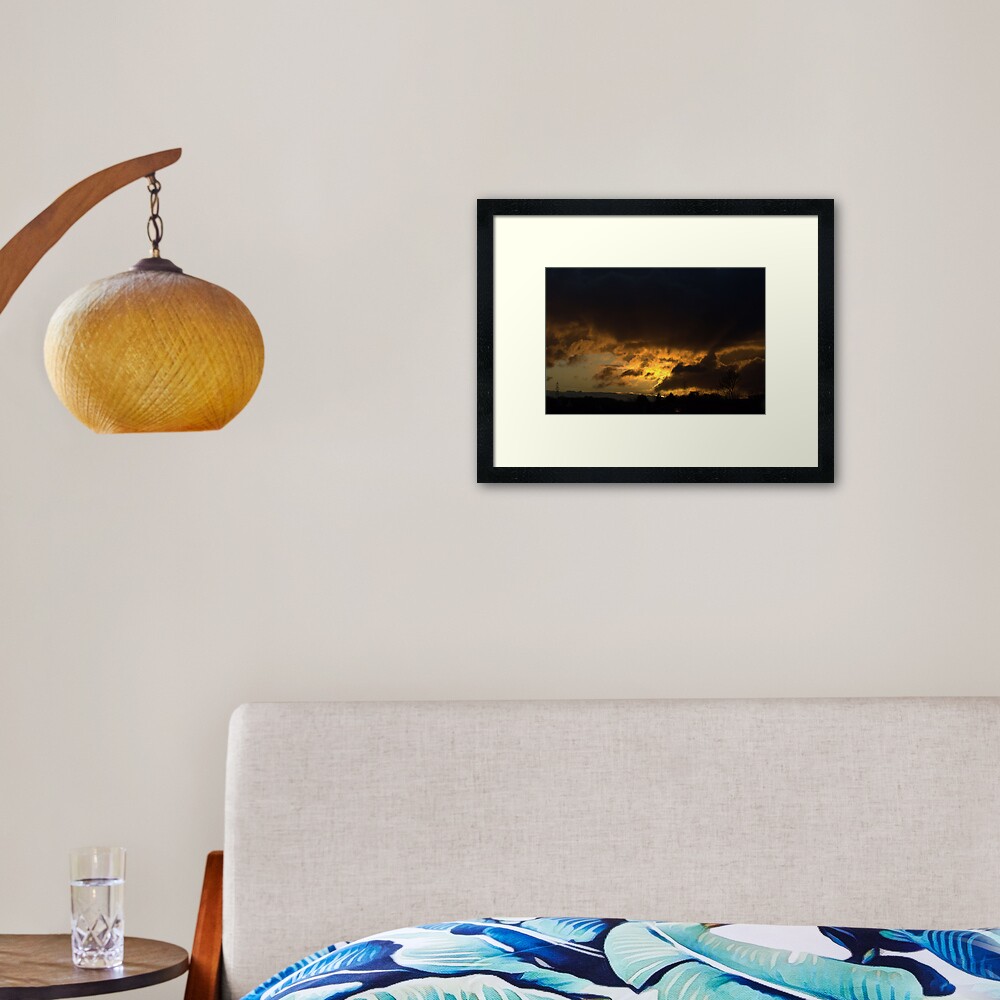 Burning Sky Framed Art Print