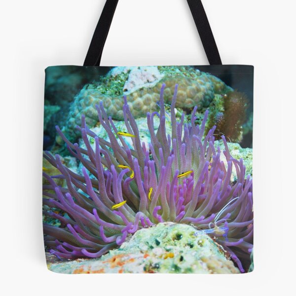 Item preview, Purple Anenome with Yellow Fish designed and sold by Rich Synowiec.