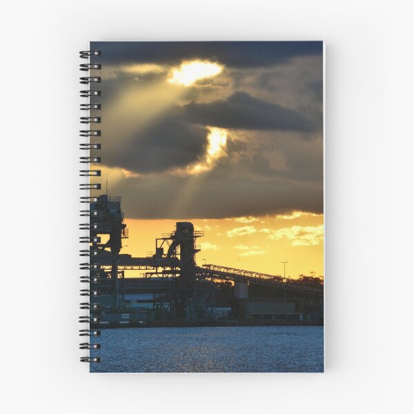Item preview, Sunset over Loading Facility - Newcastle Harbour NSW Australia designed and sold by Phil Woodman.