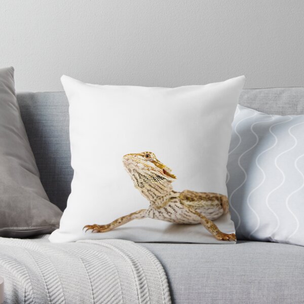 Large Bearded Dragon - pogona vitticeps Throw Pillow