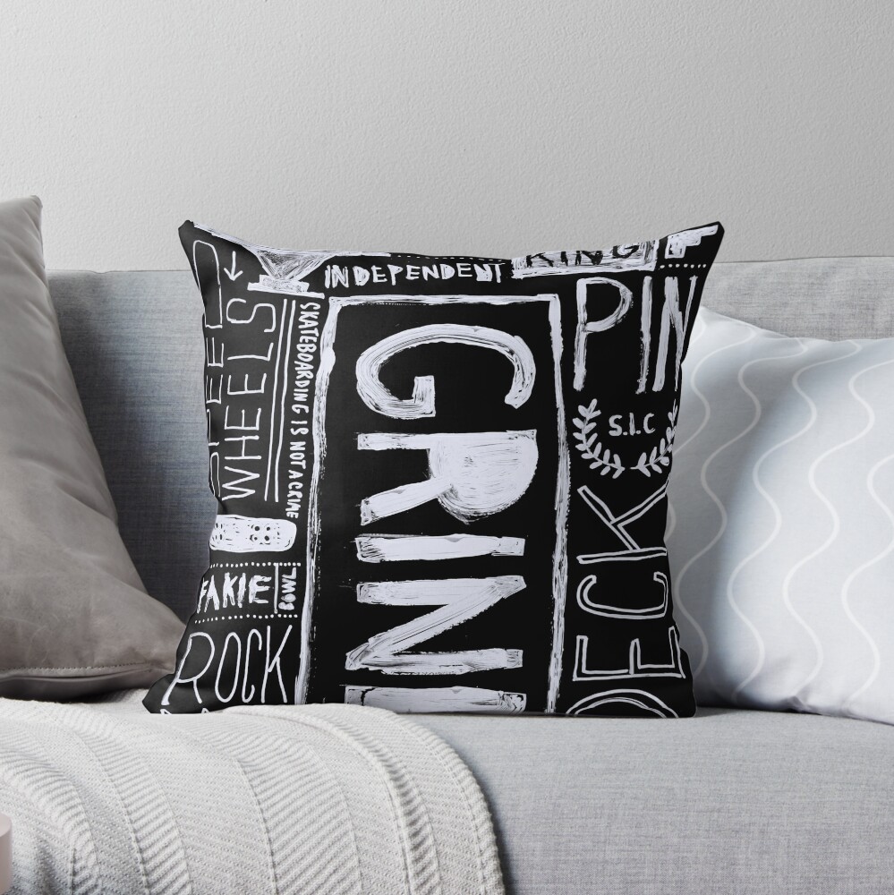 Grind Hypebeast Print Throw Pillow by Nate the Great