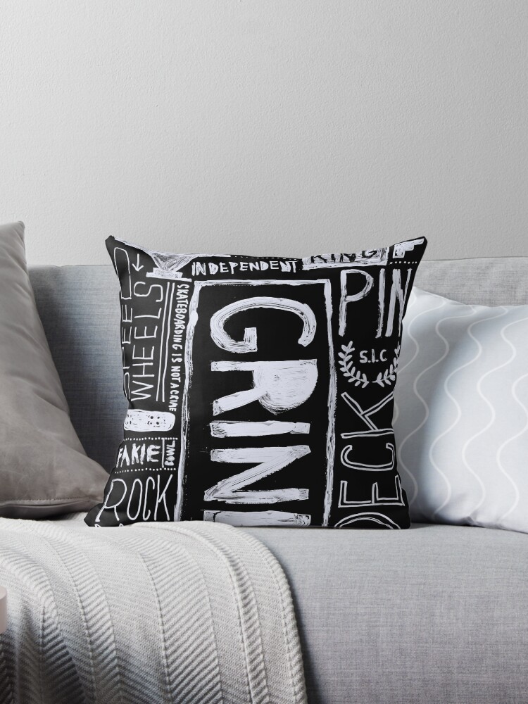 Grind Hypebeast Print Throw Pillow