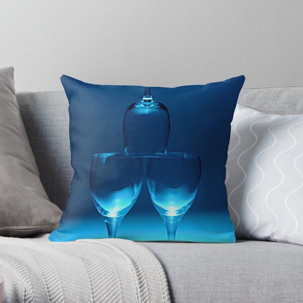 Stacked glasses Throw Pillow