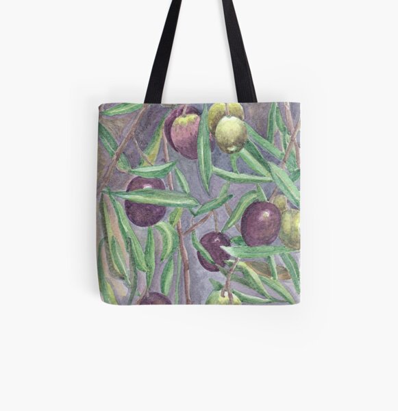 Olives All Over Print Tote Bag
