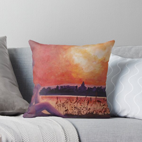 Item preview, Sunset by the lake designed and sold by olivia-art.