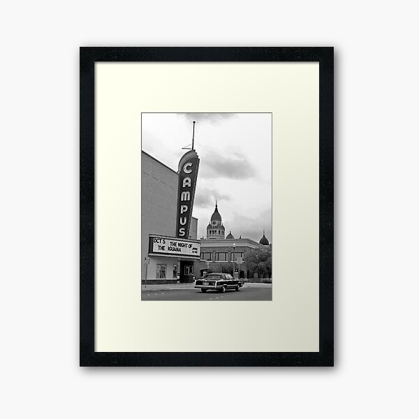 Denton Campus Theater Framed Art Print