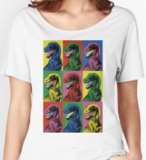 Dinosaurier-Pop-Art Loose Fit T-Shirt