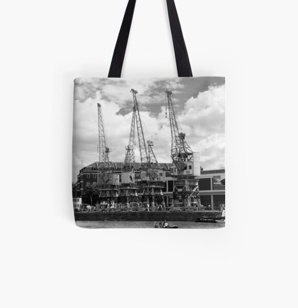 Dock Cranes All Over Print Tote Bag