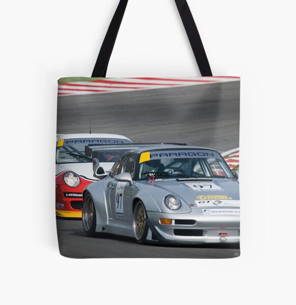 Racing Porsches All Over Print Tote Bag