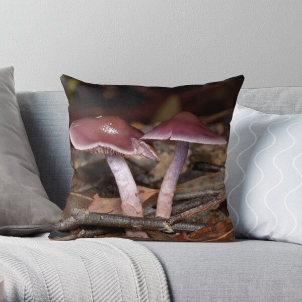 Mushrooms Throw Pillow