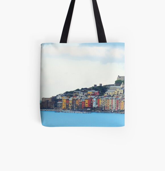 A View of Porto Venere All Over Print Tote Bag