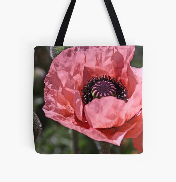 Pink poppy All Over Print Tote Bag