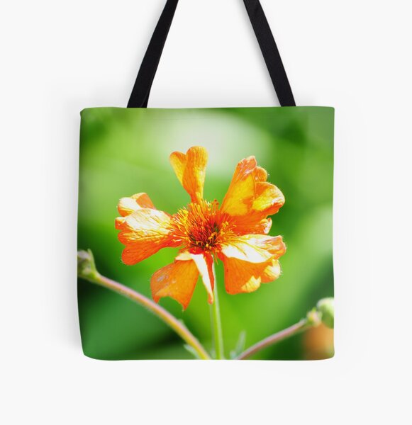 Orange flower All Over Print Tote Bag