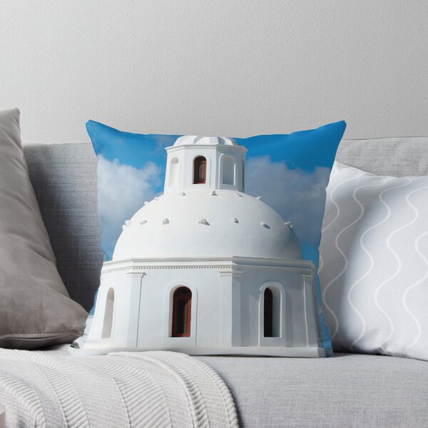 Item preview, white church in santorini designed and sold by milena boeva.