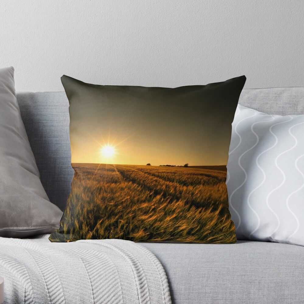 Sunny crop Throw Pillow