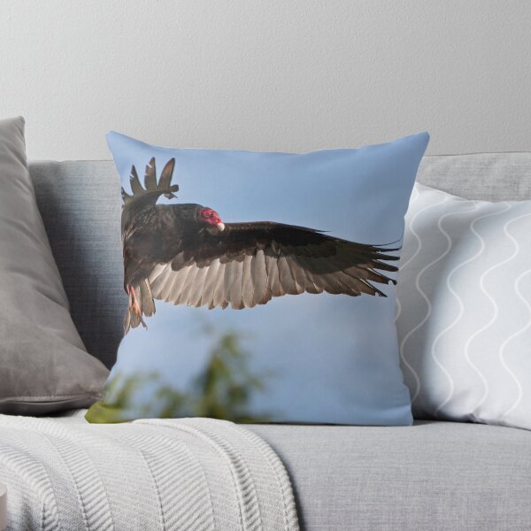 Vulture Descent Throw Pillow