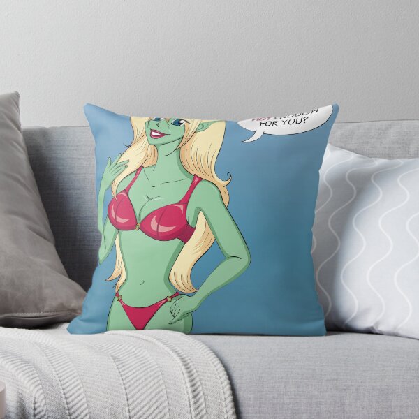 Hot Red Bikini Throw Pillow