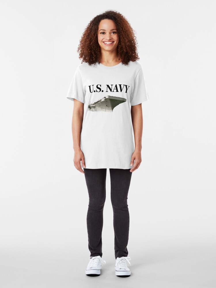 Alternate view of U.S. Navy - Aircraft Carrier Slim Fit T-Shirt