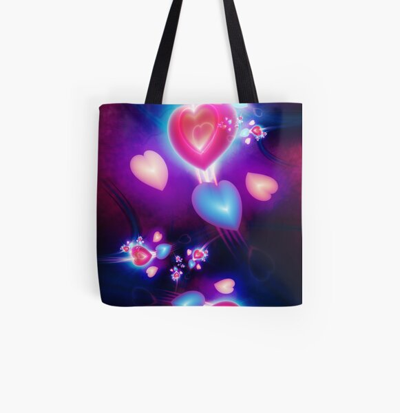 Fractal Love All Over Print Tote Bag