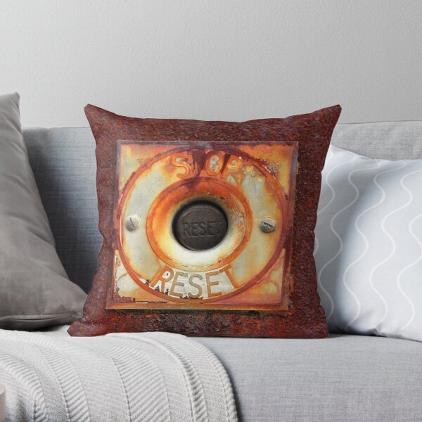 Stop, Reset Throw Pillow