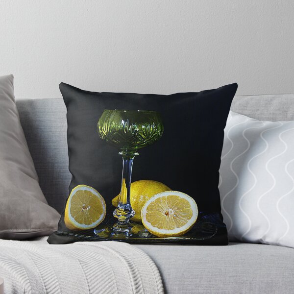 Item preview, Wine glass, lemons and fish plate designed and sold by Gilberte.