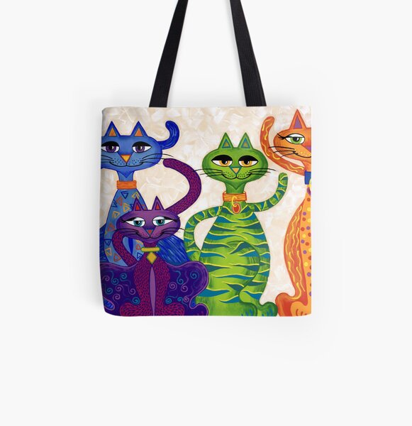 'High Street Cats' - a little bit Posh! (larger version) All Over Print Tote Bag