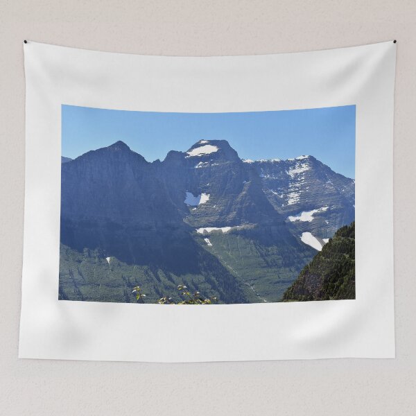 Item preview, Snow Dusted Mountain Range with Snow Melt Waterfall, Going-to-the-Sun Road, Glacier National Park, Montana designed and sold by breannehope.