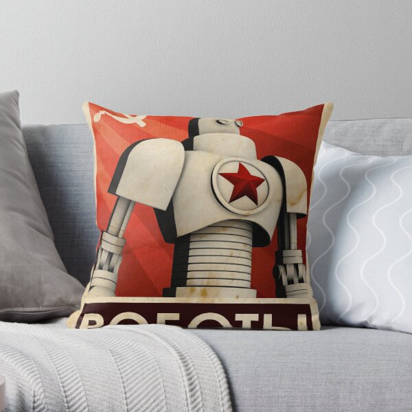 РОБОТЫ - Comrades of Steel Throw Pillow