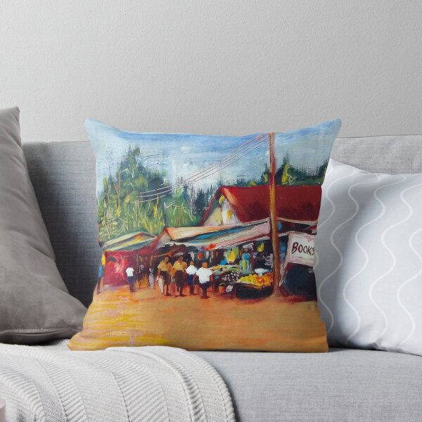 Noon At Abraka Throw Pillow
