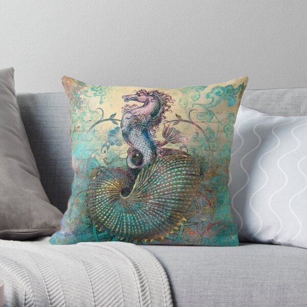 The Seahorse Diary Throw Pillow