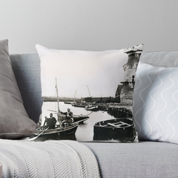 Cley windmill - the shooting party 1888 Throw Pillow
