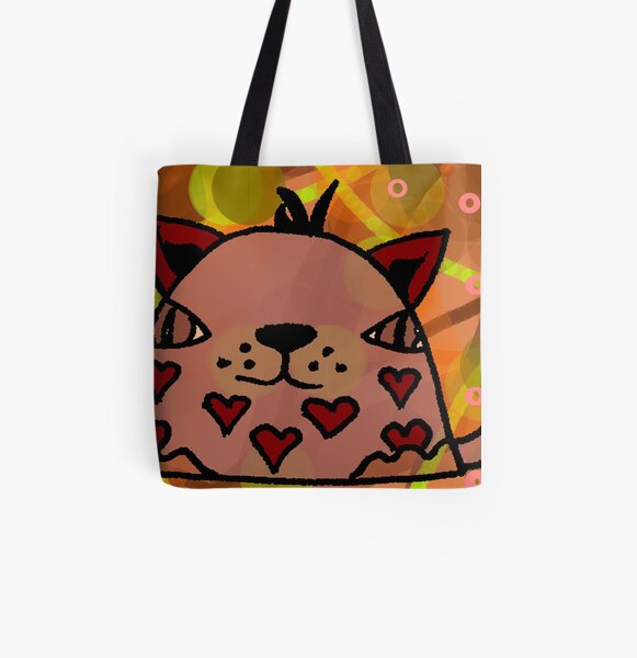 Mr Hearts All Over Print Tote Bag