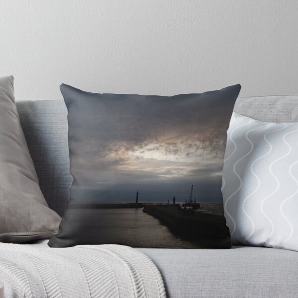 Item preview, Puesta de sol sobre los faros de Whitby designed and sold by Jade Rogers.