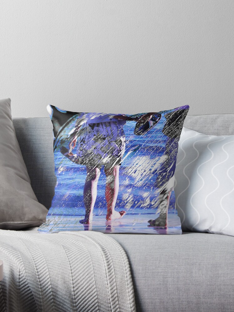 Walking Hand In Hand With The One I Love Throw Pillow By Lensbaby