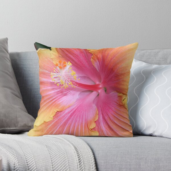 Hibiscus Throw Pillow