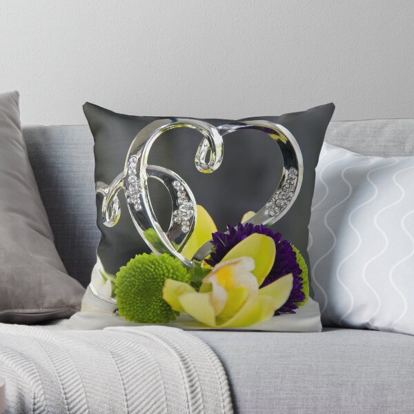 Hearts Combined Throw Pillow