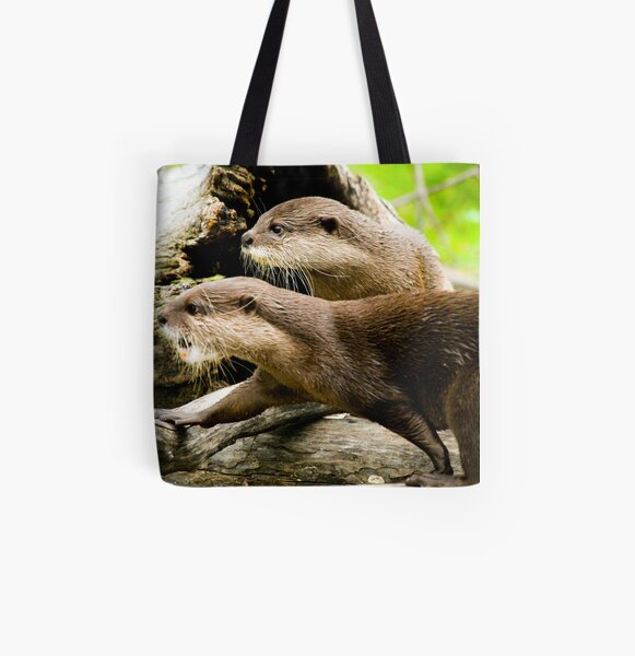 Otters All Over Print Tote Bag