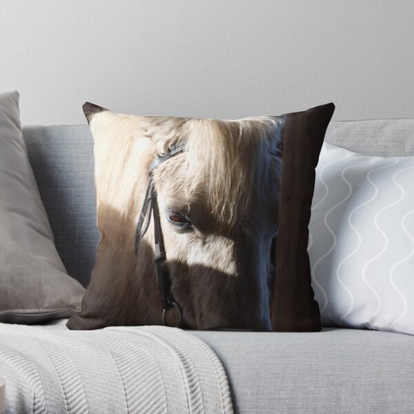 yeah, close up...I want to see who's getting on my back Throw Pillow