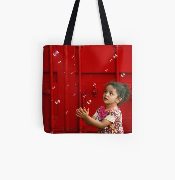 Bubbling girl All Over Print Tote Bag