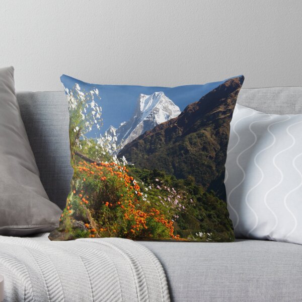Annapurna Conservation Area. Throw Pillow