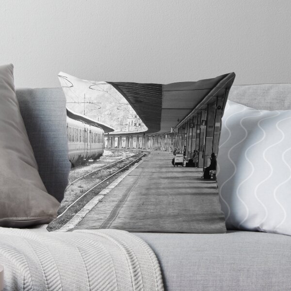 Palermo Train Station - Sicily Italy Throw Pillow