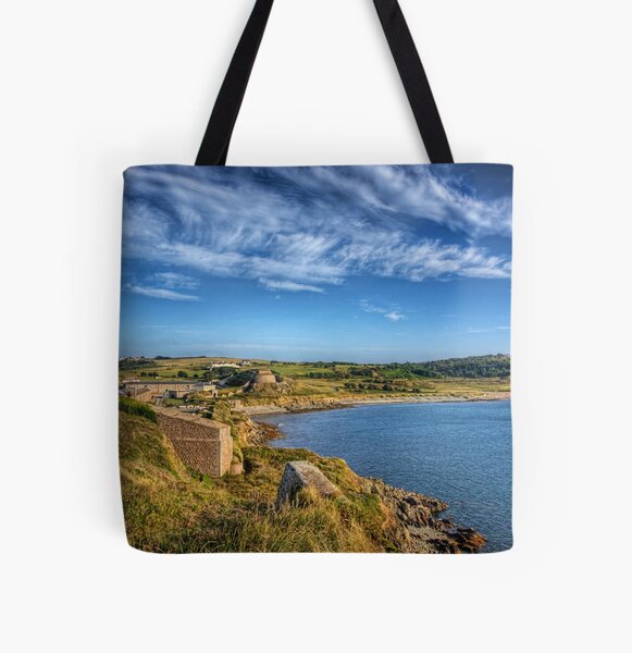 Braye and the Arsenal from Roselle - Alderrney All Over Print Tote Bag