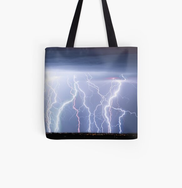 Electric Lightning Sky All Over Print Tote Bag