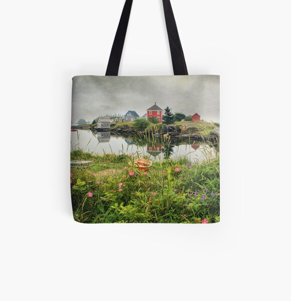 Foggy Day at Stonehurst I All Over Print Tote Bag