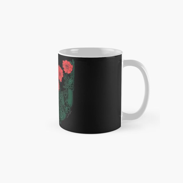 Red and Green Celtic Poppies Classic Mug