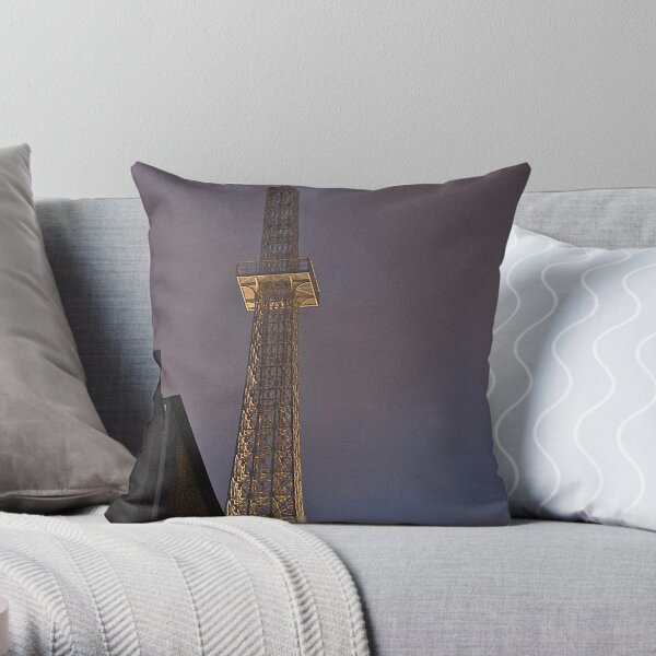 Radio Tower at night Throw Pillow