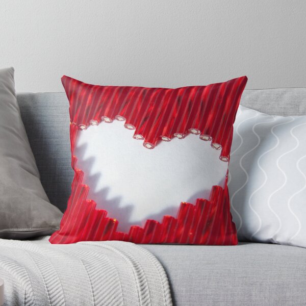 Love, beaded Throw Pillow